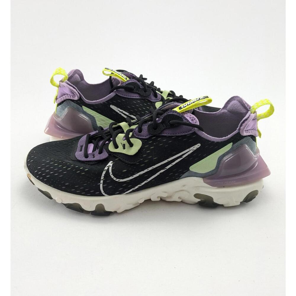 Mens Nike NSW React Vision Black Grey Gravity Purple Shoes CD4373-002 Size 10